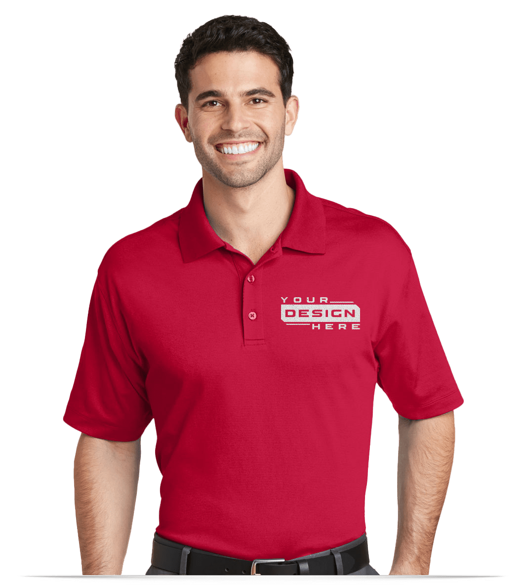 Custom Poly Cotton Polos Embroidered with Logo