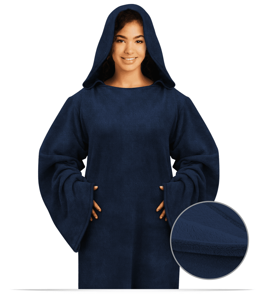 Personalized Coral Hooded Blanket with Sleeves