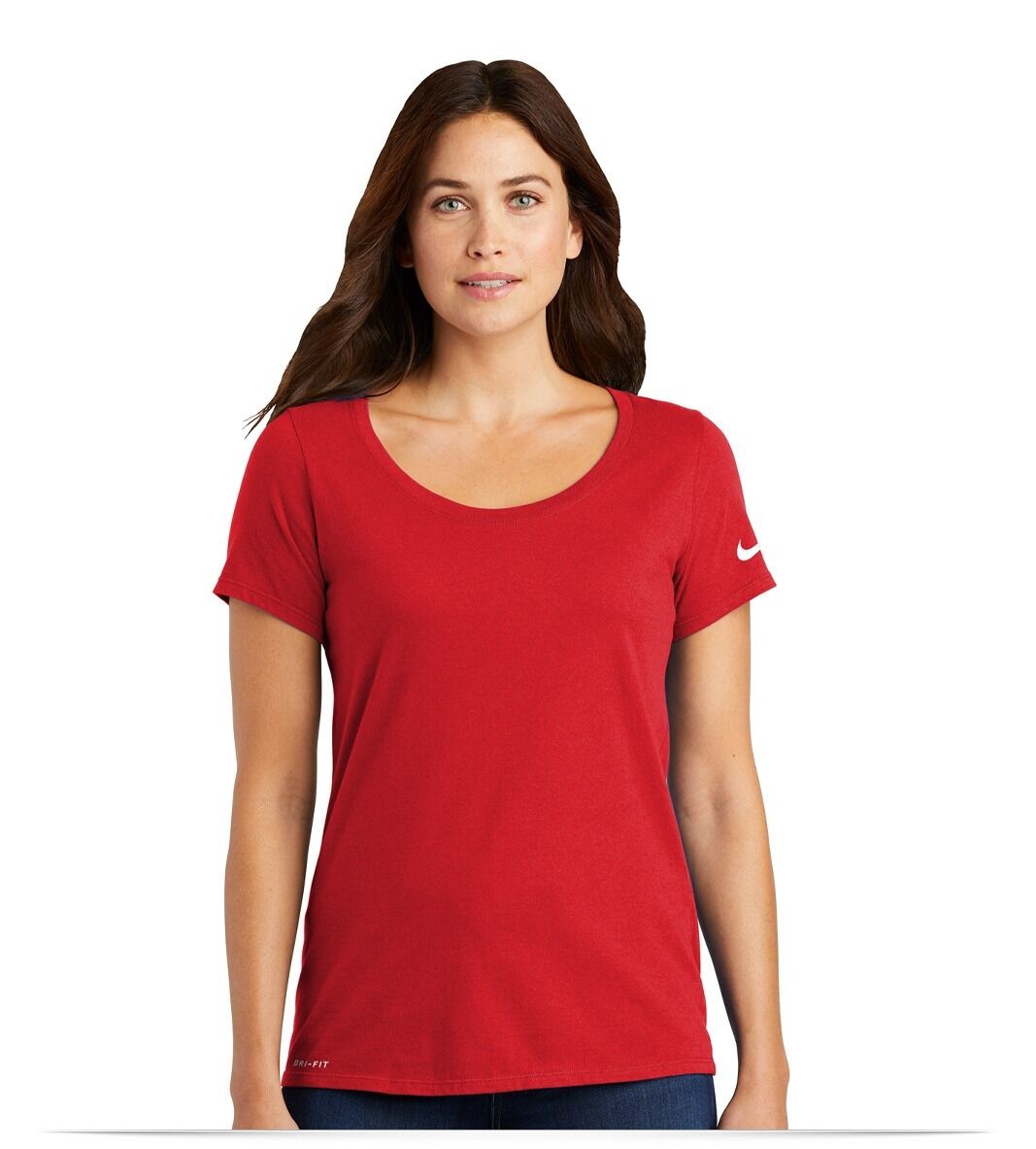 Nike Ladies Dri-FIT Cotton/Poly Scoop Neck Tee