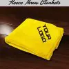 Embroidered Fleece Throw Blanket