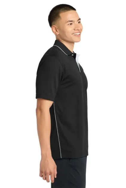 Dri-Mesh Performance Polo shirt with Striped Collar - Image 3