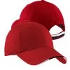 Customize Logo Cap Sandwich Bill with Striped Closure