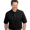 Embroidered Logo Pique Knit Pocket Polo Shirt
