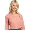 Customize Logo Ladies Plaid Easy Care Shirt