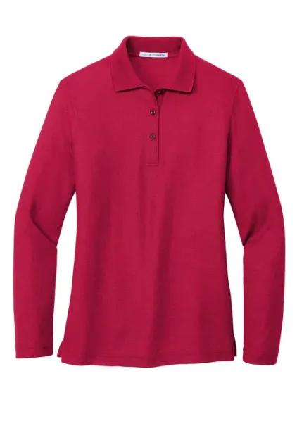 Ladies 50/50 Long Sleeve Polo Shirt - Image 2