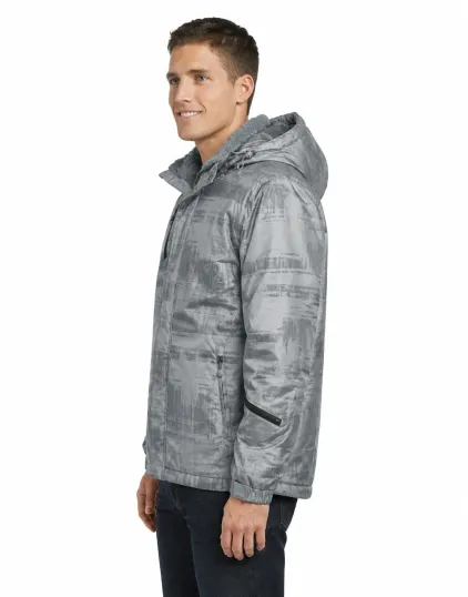 Port Authority Brushstroke Print Insulated Jacket - Image 3