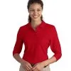 Customize Port Authority Ladies Silk Touch 3/4-Sleeve Polo