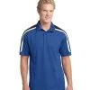 Custom Logo Sport Tek Tricolor Shoulder Sport Wick Polo