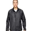 North End Polyester Dobby Jacket with Print