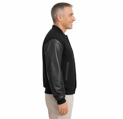 Port Authority Wool and Leather Letterman Jacket - Image 2