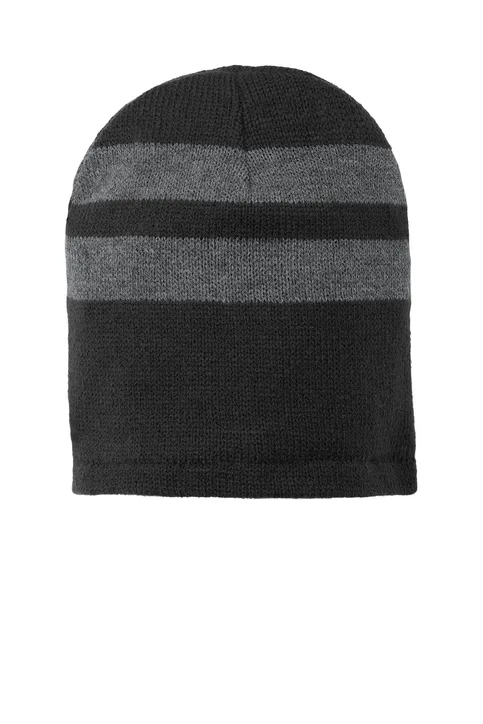 Port and Company Fleece-Lined Striped Beanie Cap - Image 3