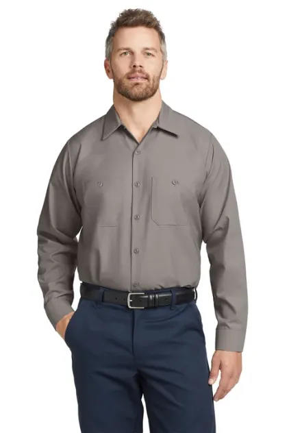 Red Kap Long Size, Long Sleeve Industrial Work Shirt - Image 4