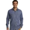 Custom Port Authority Patch Pockets Denim Shirt