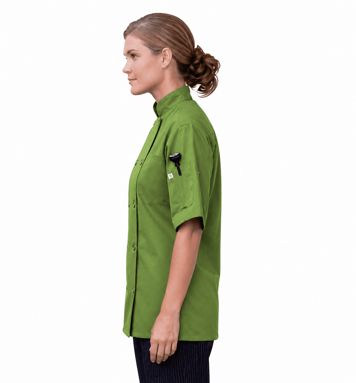 10 Button Short-Sleeve Chef Jacket - Image 3