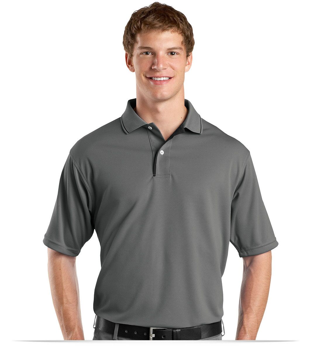 Customize Dri-Mesh Performance Polo shirt with Striped Collar