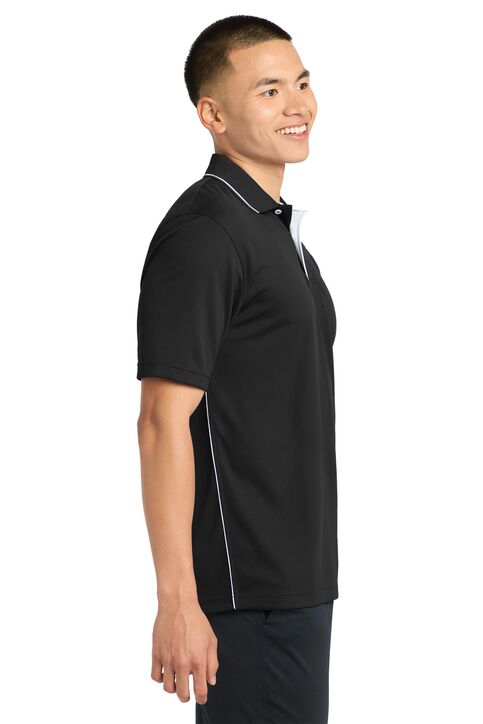Dri-Mesh Performance Polo shirt with Striped Collar - Image 3