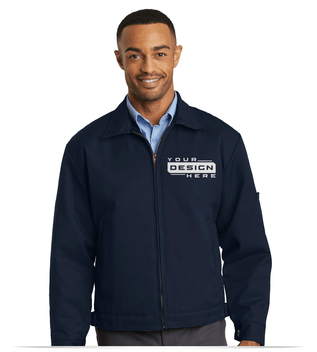 Design Custom Embroidered Red Kap Work Jackets Online