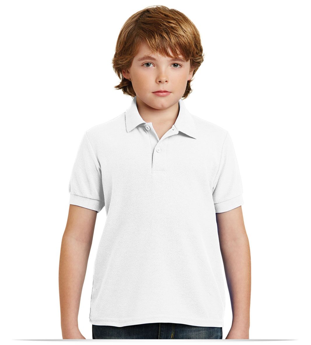 Customize Gildan Youth DryBlend Pique Sport Shirt