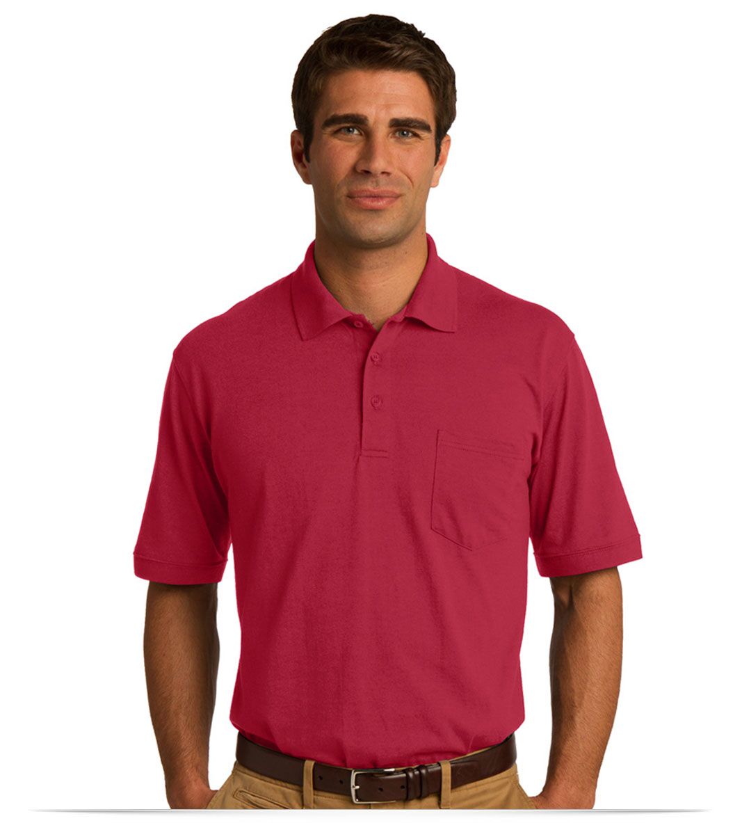 Personalized Port and Company Jersey Knit Pocket Polo