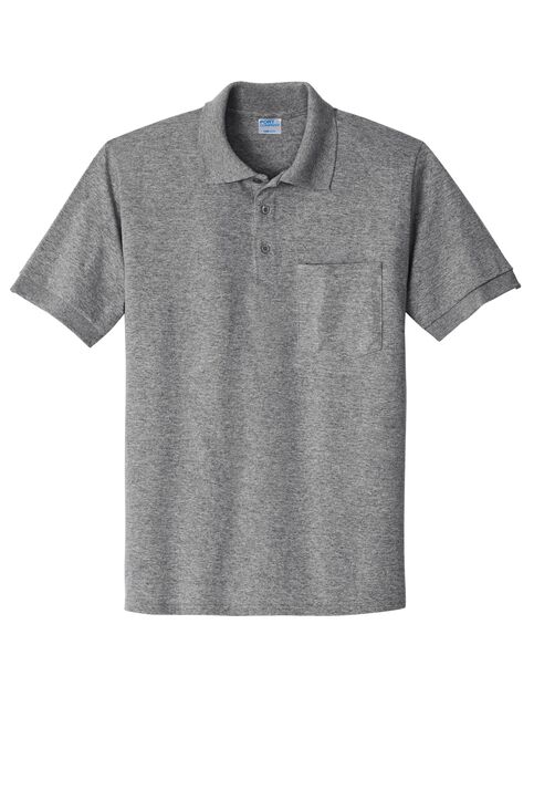 Port and Company Jersey Knit Pocket Polo - Image 2