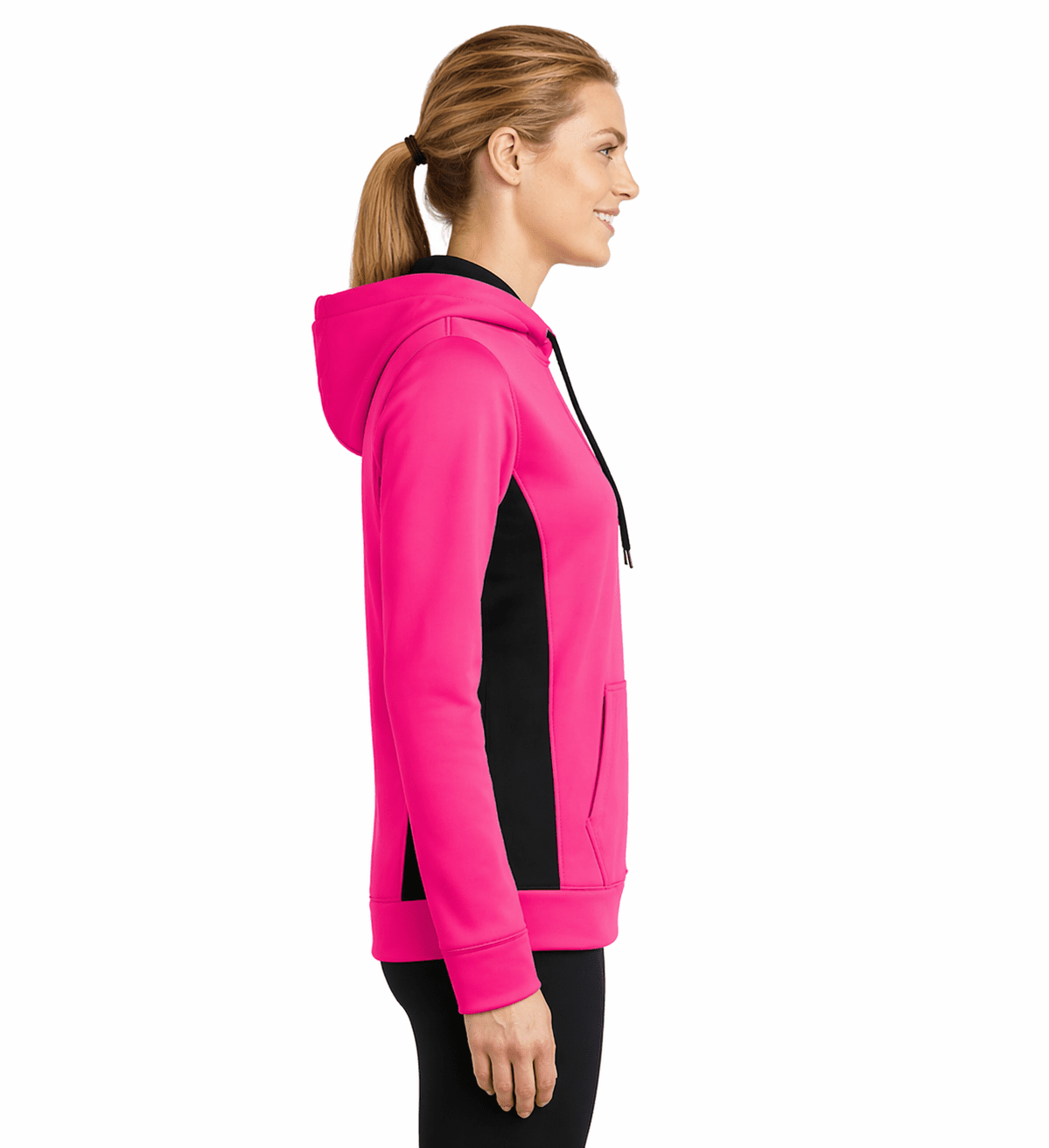 Sport-Tek Ladies Colorblock Hooded Pullover - Image 2