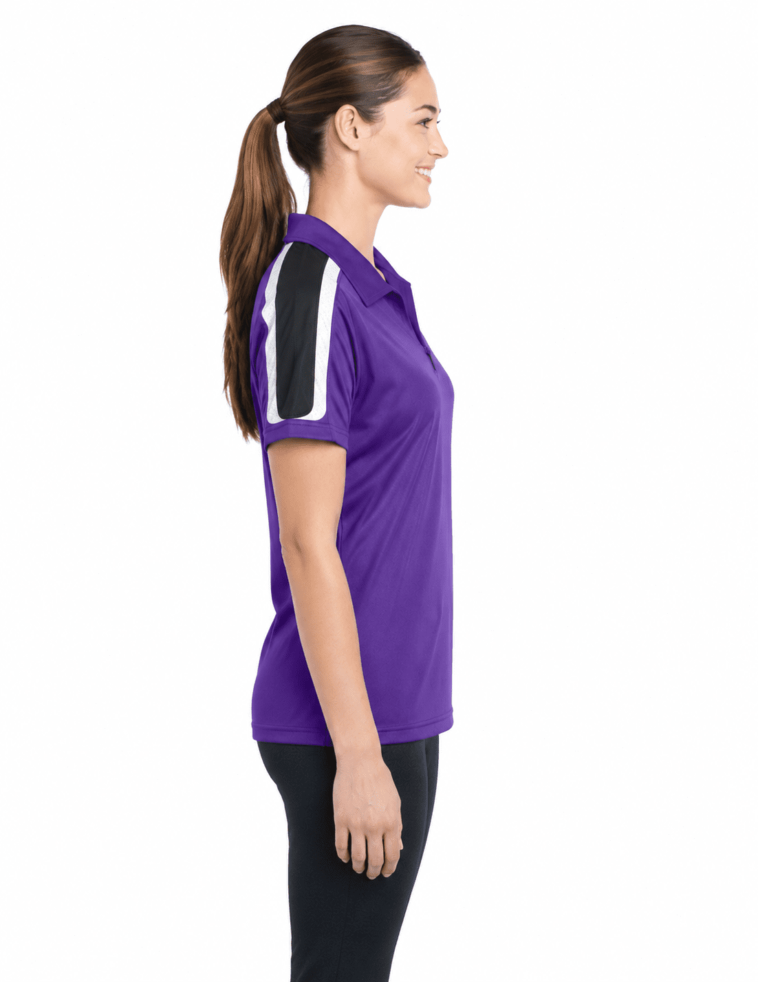 Sport-Tek Ladies Tricolor Shoulder Sport-Wick Polo - Image 2