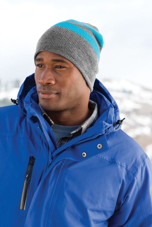 Port and Company Fleece-Lined Striped Beanie Cap - Image 2