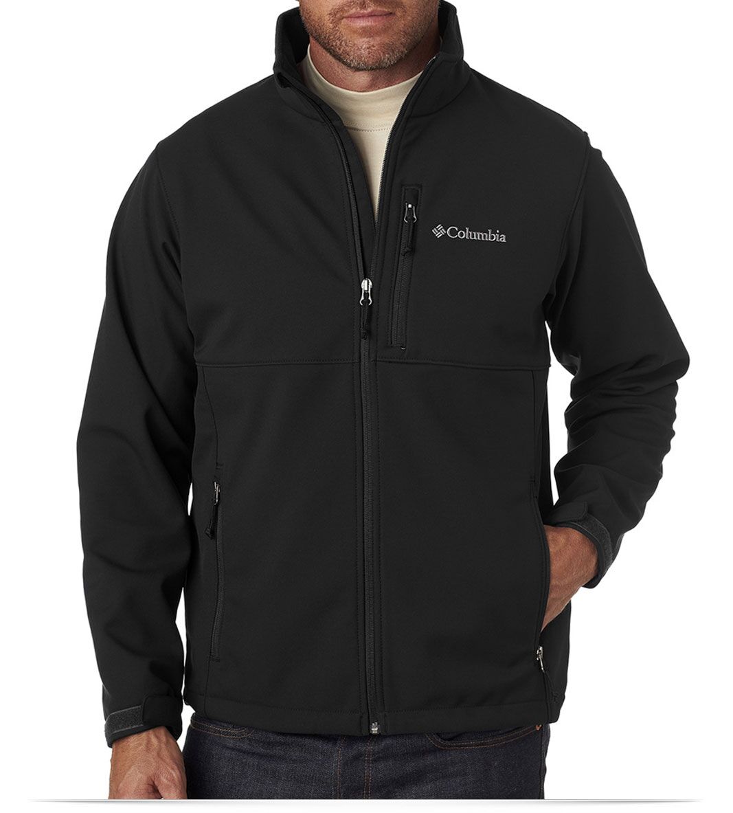 Black Custom Columbia Men's Ascender Soft Shell