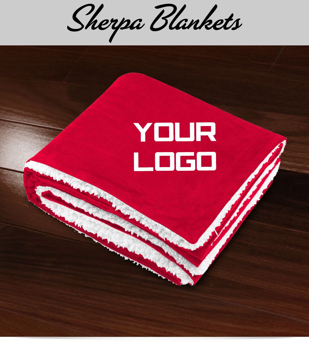 Custom embroidered Sherpa Blankets