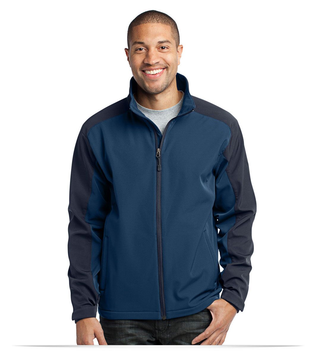Custom Logo on Gradient Softshell Jacket