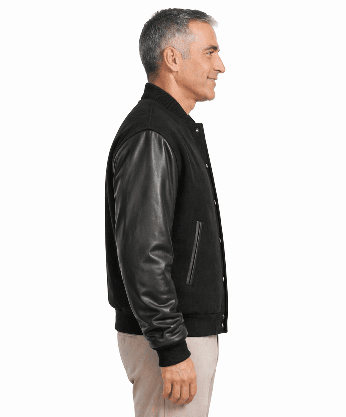 Letterman Jacket Leather and Wool - Image 2