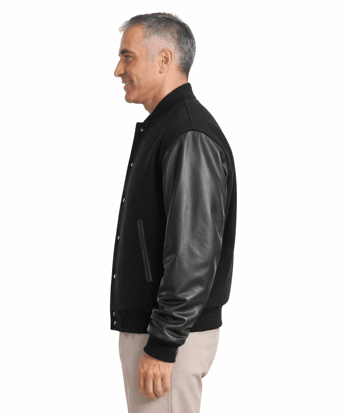 Letterman Jacket Leather and Wool - Image 3