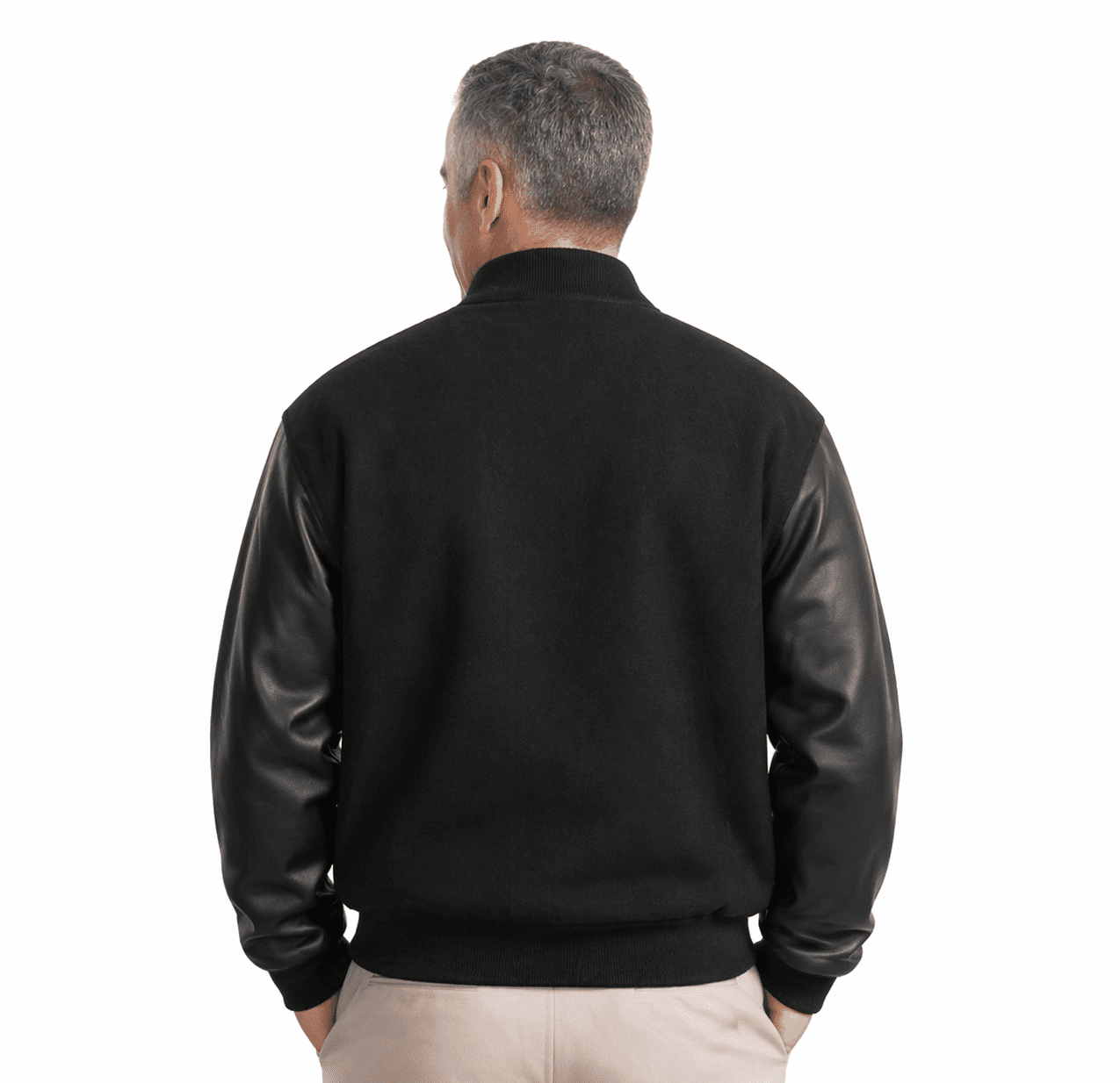Letterman Jacket Leather and Wool - Image 4