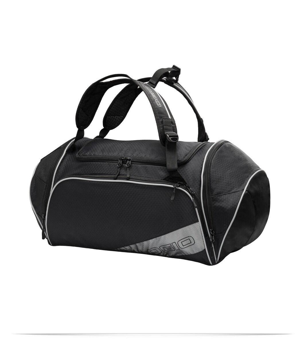 412037-blacsilver-front Embroidered OGIO 4.5 Duffel