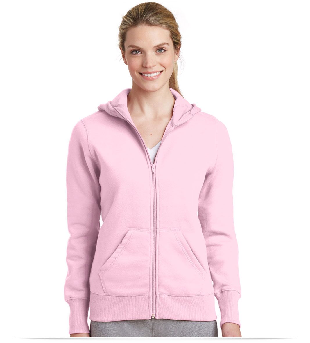 Embroidered Sport-Tek Ladies Full-Zip Hooded Fleece Jacket Embroidered Sport-Tek Ladies Full-Zip Hooded Fleece Jacket