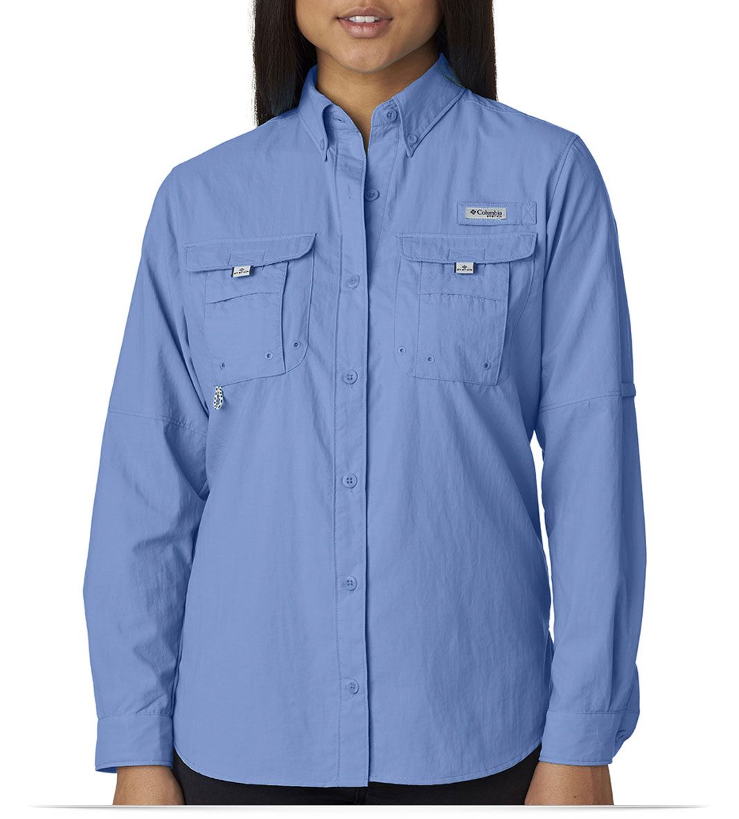 WhiteCapBlue Custom Columbia Ladies Bahama Long-Sleeve Shirt