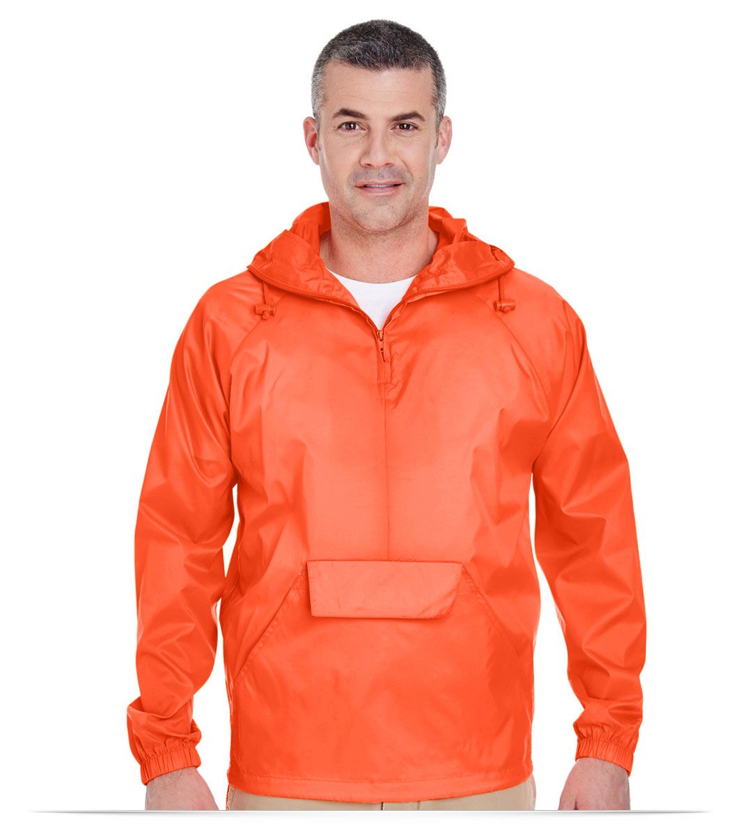 brightorange Ultra Club 1/4-Zip Hooded Pullover Jacket