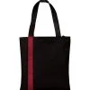 Custom Embroidered Logo Stripe Tote Bag