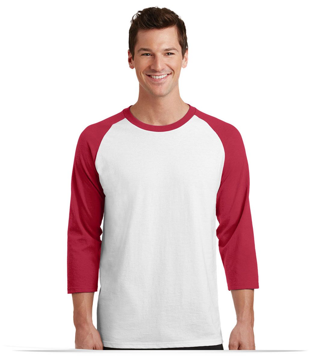 Custom Port and Company 50/50 3/4-Sleeve Raglan Tee Custom Port and Company 50/50 3/4-Sleeve Raglan Tee