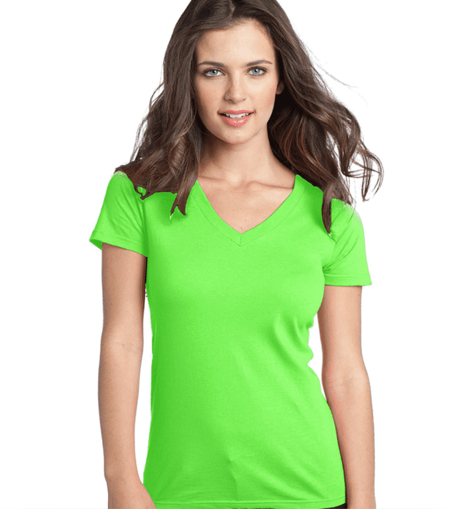 Custom Printed Ladies Tee V-Neck District Juniors The Concert Tee V-Neck