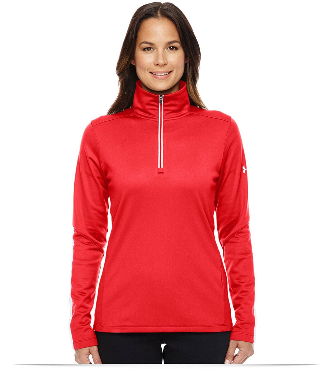 red Under Armour Ladies Qualifier 1/4 Zip