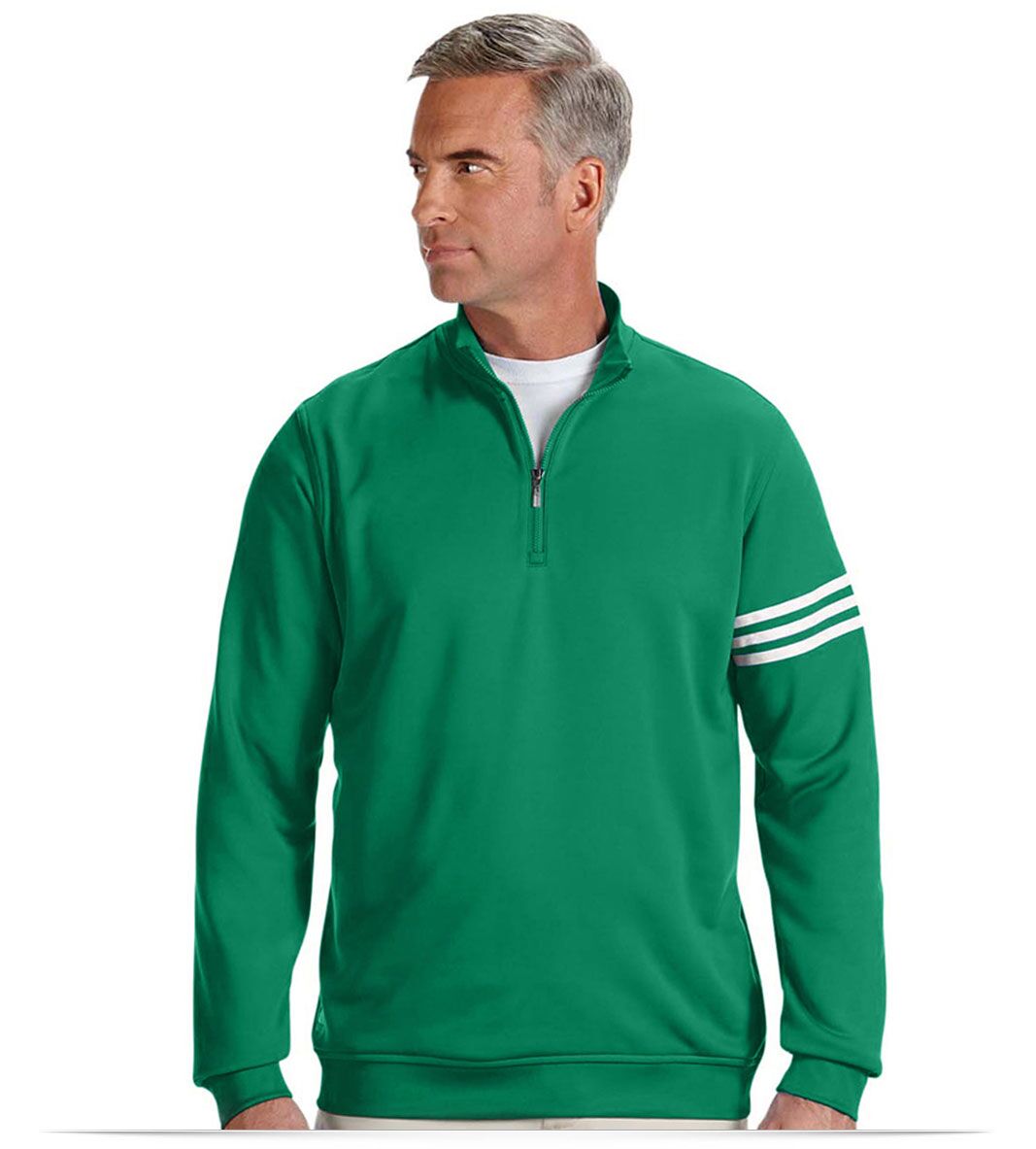 Kelly Adidas Golf Men’s 3-Stripes Pullover