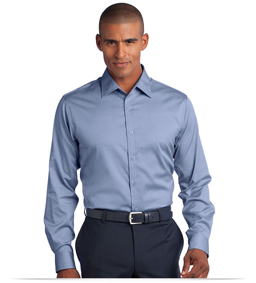 blue Red House Slim Fit Non-Iron Pinpoint Oxford Shirt