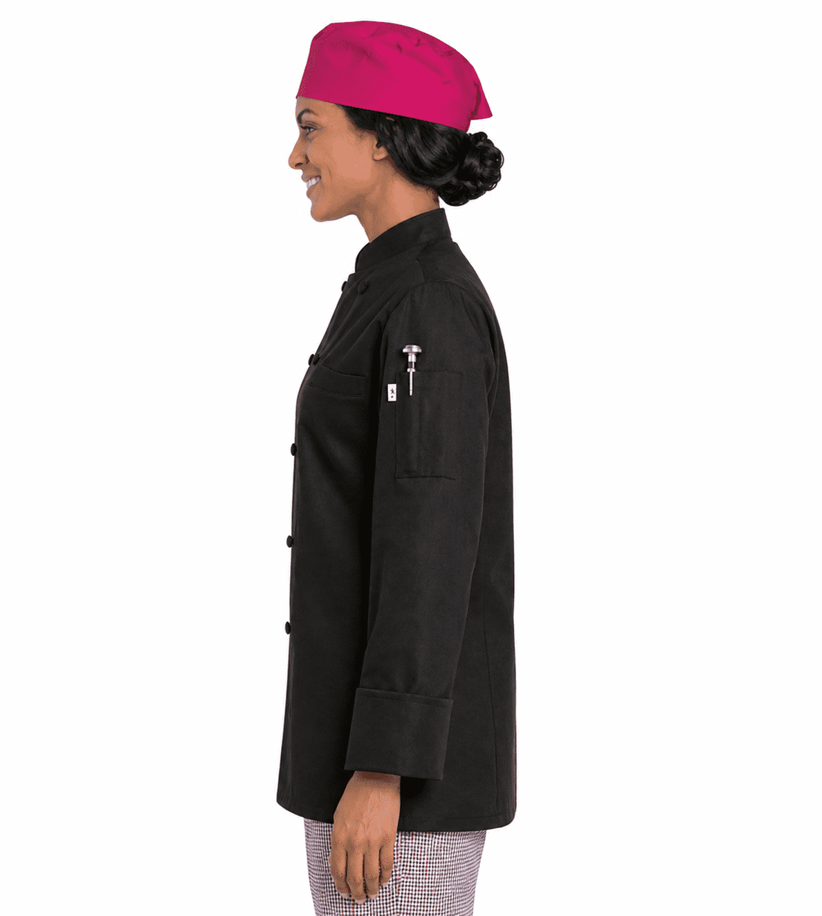 AllStar Logo Ladies Chef Jacket - Image 3
