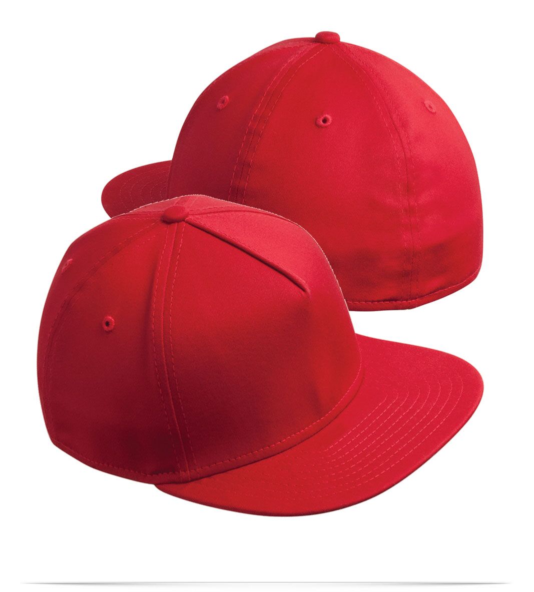 Flat Bill Stretch Cap With Custom Embroidered Logo at AllStar