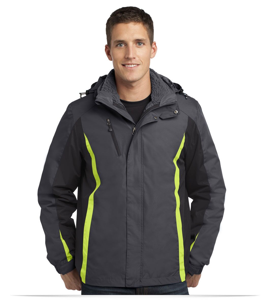 Custom Logo on Port Authority Colorblock 3-in-1 Jacket