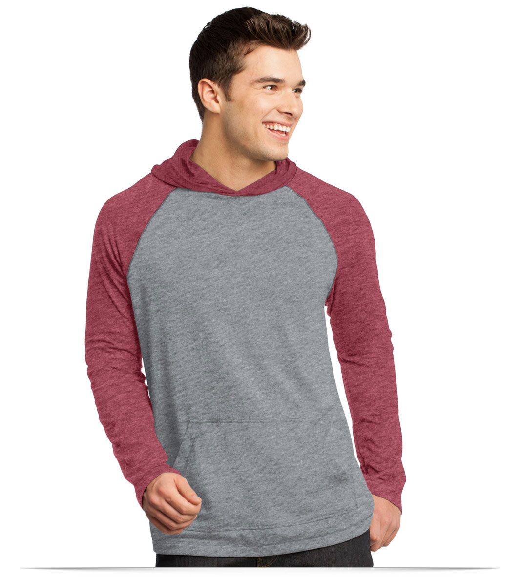 hthrdredhthrdsteel Young Men’s 50/50 Raglan Hoodie