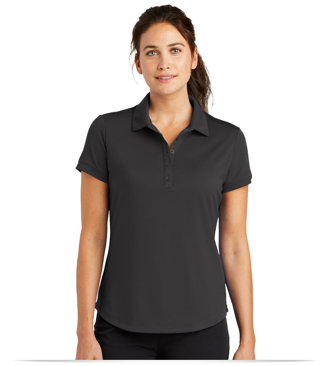 811807_anthracite_front Nike Ladies Dri-FIT Players Polo