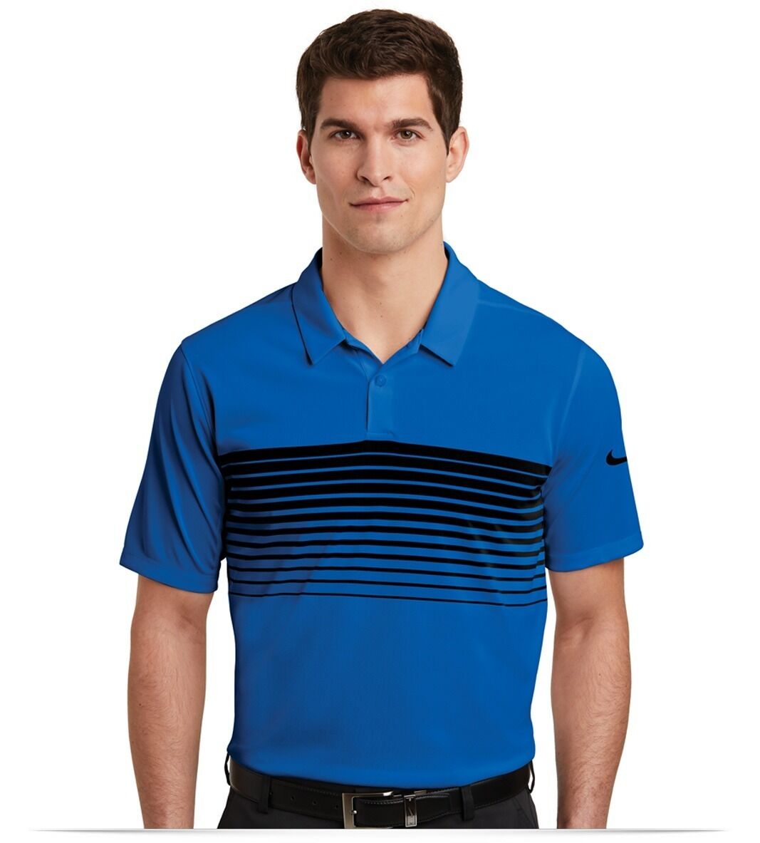 NKAA1855_gameroyal_front Nike Dri-FIT Chest Stripe Polo