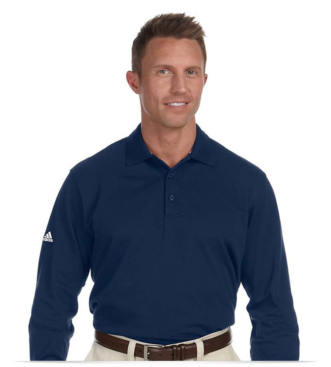 Custom Adidas Golf Mens Long Sleeve Polo Custom Adidas Golf Mens Long Sleeve Polo